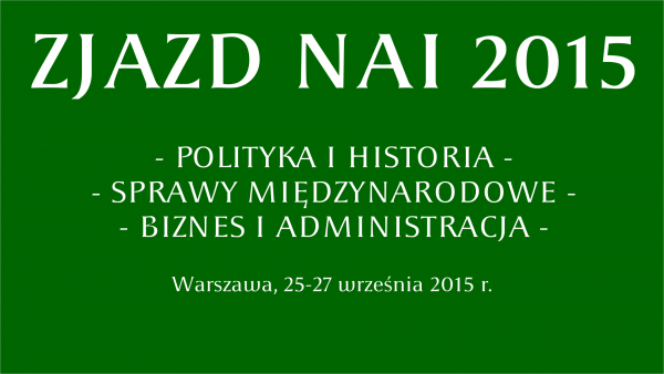 Zjazd NAI 2015 — Warszawa, 25–27 września 2015